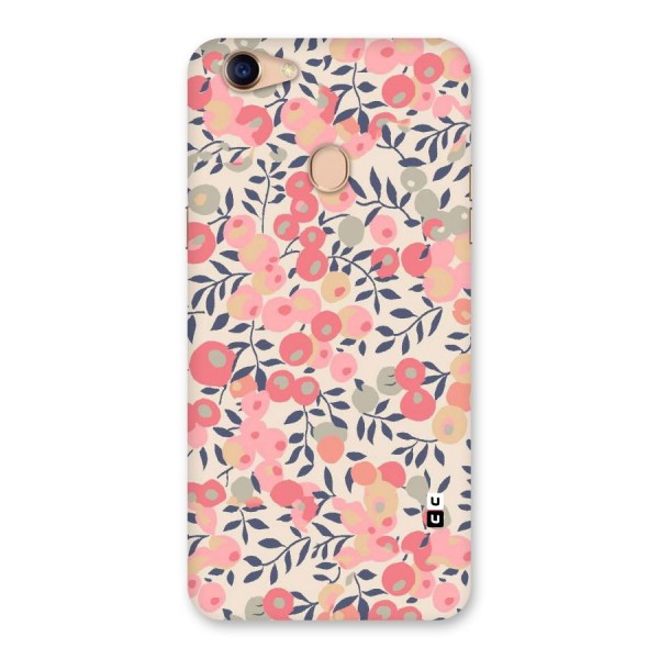 Pink Leaf Pattern Back Case for Oppo F5 Youth
